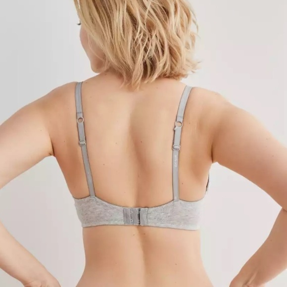 NEW Aerie Real Happy Wireless Push Up Bra in Light Grey - Picture 5 of 10